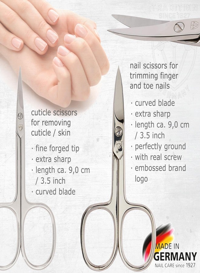 3 Swords Germany - brand quality 10 piece manicure pedicure grooming kit set for nail care scissors clipper mint synthetic leather case - Made by 3 Swords - Image 2